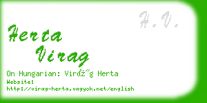 herta virag business card